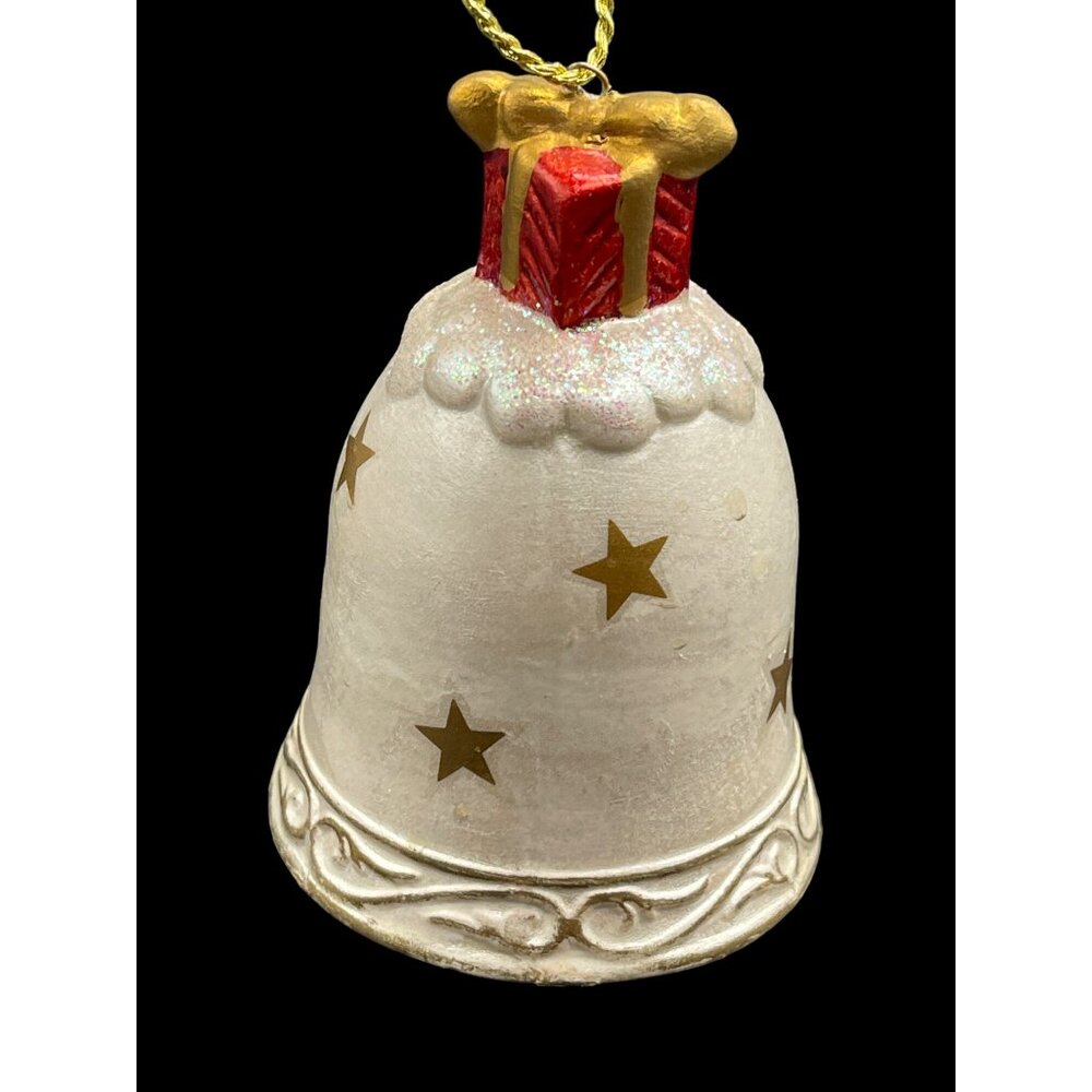 NWT Vtg Porcelain Church Christmas Holiday Ornament Bell 3.5" Tall x 2.75”D - Picture 3 of 7